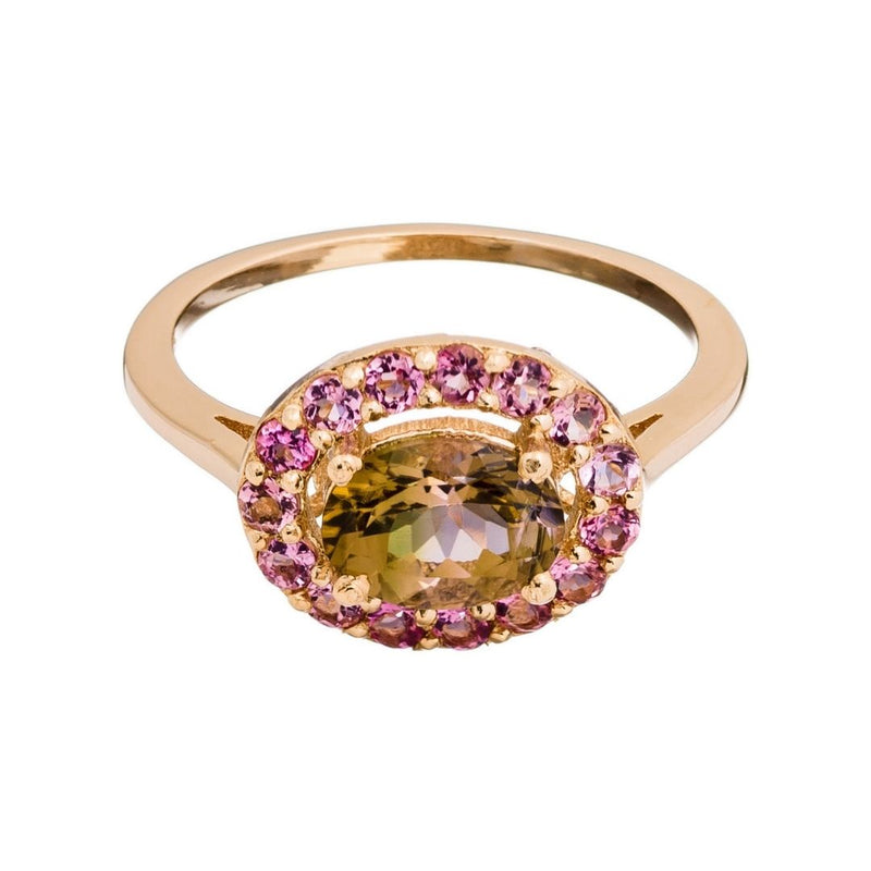 Bague vermeil Rosa -Tourmaline melon d'eau -Tourmaline rose