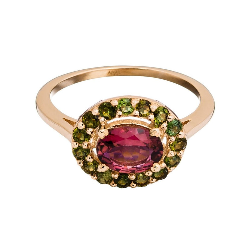 Rosa-tourmaline rose watermelon debout-ANAUPARIS