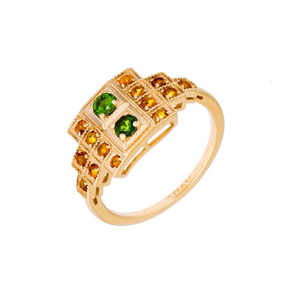 Bague vermeil Ambra -Tsavorite -Spessartite